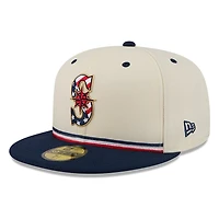Seattle Mariners 2026 Fourth of July USA 250 Patch New Era 59FIFTY Fitted Hat