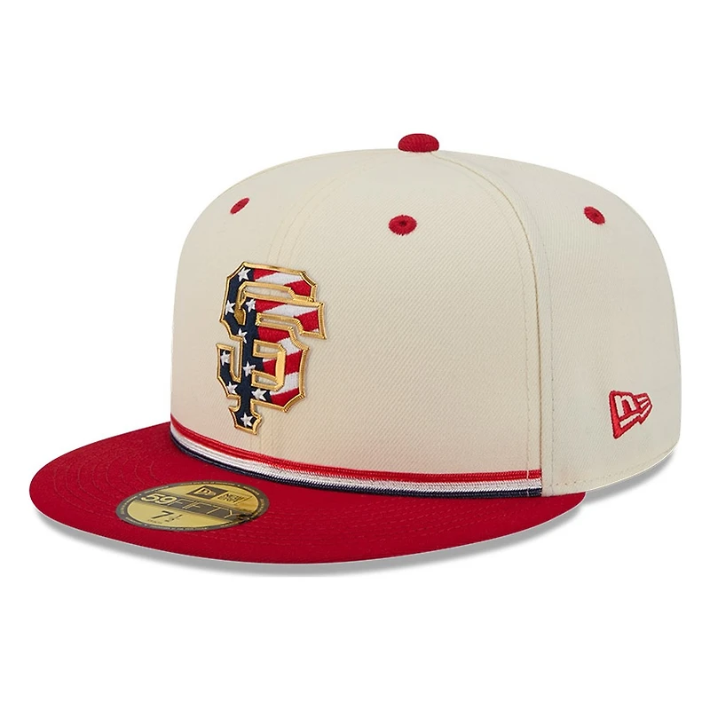 San Francisco Giants 2026 Fourth of July USA 250 Patch New Era 59FIFTY Fitted Hat