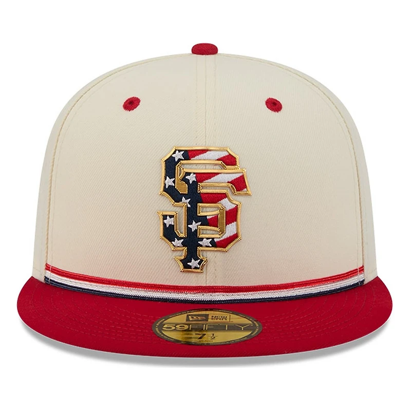 San Francisco Giants 2026 Fourth of July USA 250 Patch New Era 59FIFTY Fitted Hat