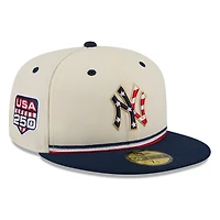 New York Yankees 2026 Fourth of July USA 250 Patch Era 59FIFTY Fitted Hat