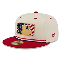 MLB Logo 2026 Fourth of July USA 250 Patch New Era 59FIFTY Fitted Hat