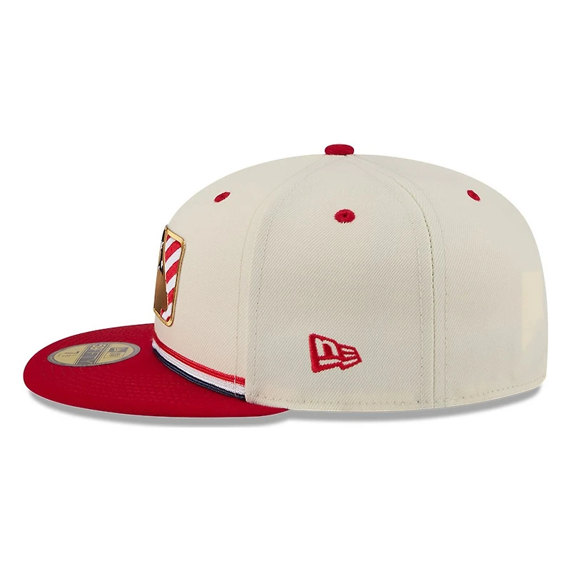 MLB Logo 2026 Fourth of July USA 250 Patch New Era 59FIFTY Fitted Hat