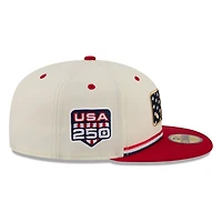 MLB Logo 2026 Fourth of July USA 250 Patch New Era 59FIFTY Fitted Hat