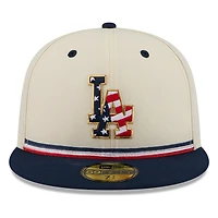 Los Angeles Dodgers 2026 Fourth of July USA 250 Patch New Era 59FIFTY Fitted Hat