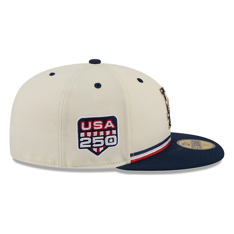 Los Angeles Dodgers 2026 Fourth of July USA 250 Patch New Era 59FIFTY Fitted Hat