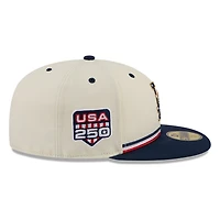 Los Angeles Dodgers 2026 Fourth of July USA 250 Patch New Era 59FIFTY Fitted Hat