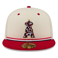 Los Angeles Angels 2026 Fourth of July USA 250 Patch New Era 59FIFTY Fitted Hat