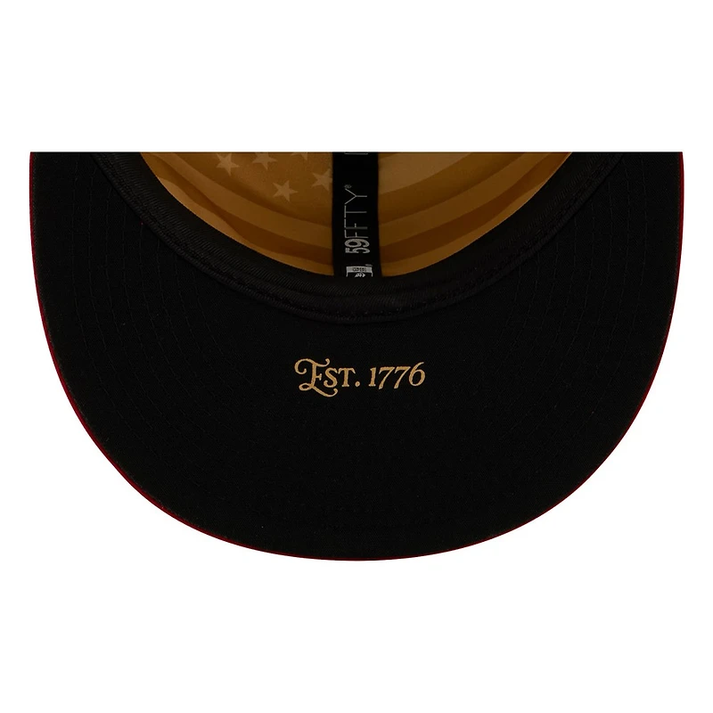 Boston Red Sox 2026 Fourth of July USA 250 Patch New Era 59FIFTY Fitted Hat