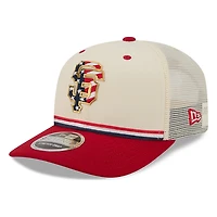 San Francisco Giants 2026 Fourth of July USA 250 Patch New Era 9SEVENTY Trucker Adjustable Snapback Hat
