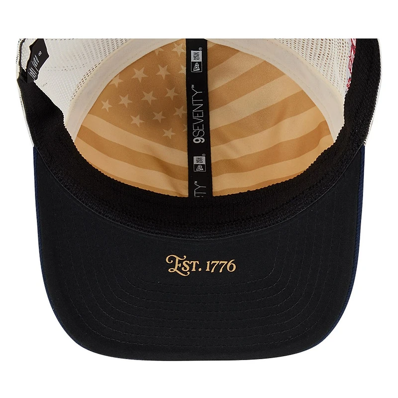 Los Angeles Dodgers 2026 Fourth of July USA 250 Patch New Era 9SEVENTY Trucker Adjustable Snapback Hat