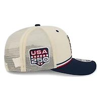 Los Angeles Dodgers 2026 Fourth of July USA 250 Patch New Era 9SEVENTY Trucker Adjustable Snapback Hat