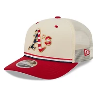 Oakland Athletics 2026 Fourth of July USA 250 Patch New Era 9SEVENTY Trucker Adjustable Snapback Hat