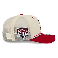 Oakland Athletics 2026 Fourth of July USA 250 Patch New Era 9SEVENTY Trucker Adjustable Snapback Hat