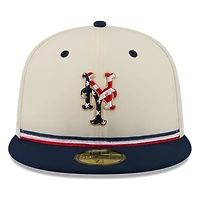 New York Mets 2026 Fourth of July USA 250 Patch Era 59FIFTY Fitted Hat