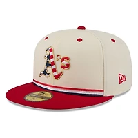 Oakland Athletics 2026 Fourth of July USA 250 Patch New Era 59FIFTY Fitted Hat