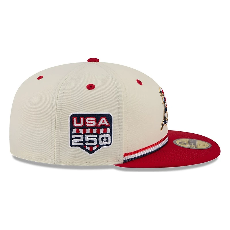 Oakland Athletics 2026 Fourth of July USA 250 Patch New Era 59FIFTY Fitted Hat
