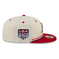 Oakland Athletics 2026 Fourth of July USA 250 Patch New Era 59FIFTY Fitted Hat