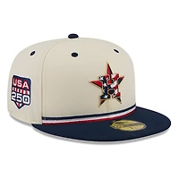Houston Astros 2026 Fourth of July USA 250 Patch New Era 59FIFTY Fitted Hat