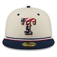 Texas Rangers 2026 Fourth of July USA 250 Patch New Era 59FIFTY Fitted Hat