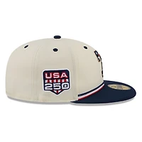 Texas Rangers 2026 Fourth of July USA 250 Patch New Era 59FIFTY Fitted Hat
