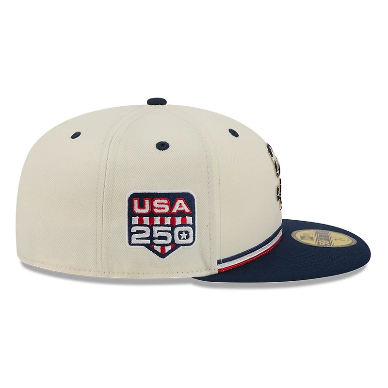 San Diego Padres 2026 Fourth of July USA 250 Patch New Era 59FIFTY Fitted Hat