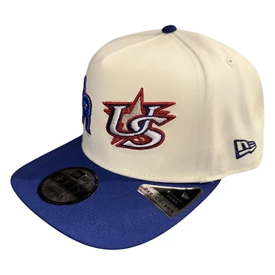 Puerto Rico X USA Chrome and Royal New Era 9FIFTY A-Frame Snapback Hat