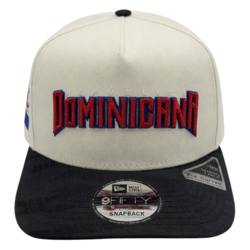 Dominican Republic Chrome and Black Camo Flag Patch New Era 9FIFTY A-Frame Snapback Hat