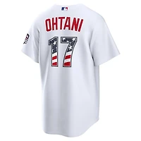 Los Angeles Dodgers Shohei Ohtani White USA 250 Fourth Of July 2026 Home Nike Stadium Jersey