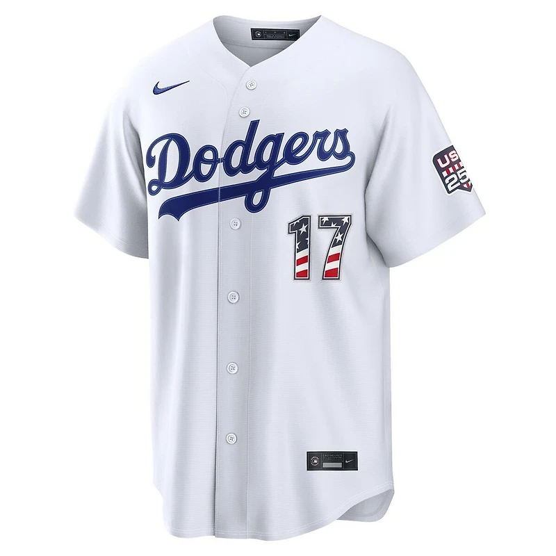 Los Angeles Dodgers Shohei Ohtani White USA 250 Fourth Of July 2026 Home Nike Stadium Jersey
