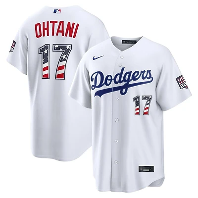 Los Angeles Dodgers Shohei Ohtani White USA 250 Fourth Of July 2026 Home Nike Stadium Jersey