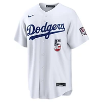 Los Angeles Dodgers Freddie Freeman White USA 250 Fourth Of July 2026 Home Nike Stadium Jersey