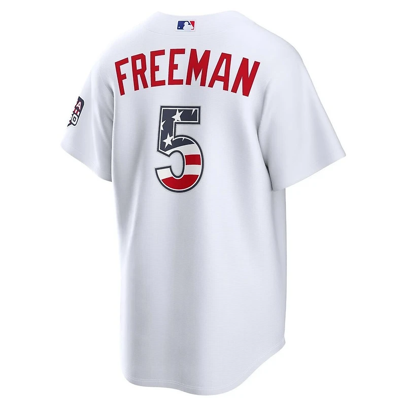 Los Angeles Dodgers Freddie Freeman White USA 250 Fourth Of July 2026 Home Nike Stadium Jersey