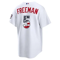 Los Angeles Dodgers Freddie Freeman White USA 250 Fourth Of July 2026 Home Nike Stadium Jersey