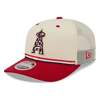 Los Angeles Angels 2026 Fourth of July USA 250 Patch New Era 9SEVENTY Trucker Adjustable Snapback Hat