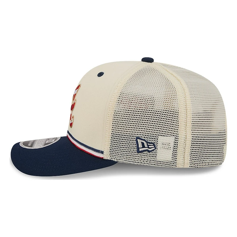 Atlanta Braves 2026 Fourth of July USA 250 Patch New Era 9SEVENTY Trucker Adjustable Snapback Hat