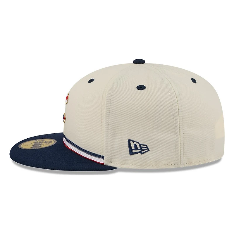 Chicago Cubs 2026 Fourth of July USA 250 Patch New Era 59FIFTY Fitted Hat