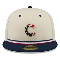 Chicago Cubs 2026 Fourth of July USA 250 Patch New Era 59FIFTY Fitted Hat