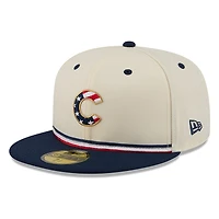 Chicago Cubs 2026 Fourth of July USA 250 Patch New Era 59FIFTY Fitted Hat