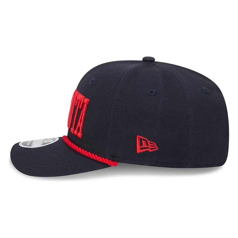 Atlanta Braves Navy Wordmark Roper 9SEVENTY Snapback Hat