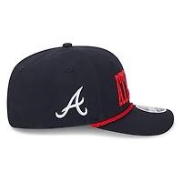 Atlanta Braves Navy Wordmark Roper 9SEVENTY Snapback Hat