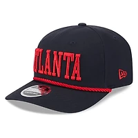 Atlanta Braves Navy Wordmark Roper 9SEVENTY Snapback Hat