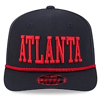 Atlanta Braves Navy Wordmark Roper 9SEVENTY Snapback Hat