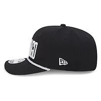Chicago White Sox Black Wordmark Roper 9SEVENTY Snapback Hat