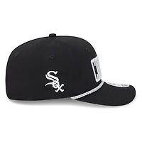 Chicago White Sox Black Wordmark Roper 9SEVENTY Snapback Hat