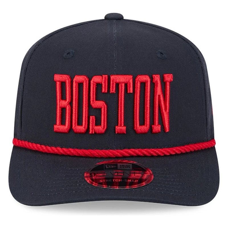 Boston Red Sox Navy Wordmark Roper 9SEVENTY Snapback Hat