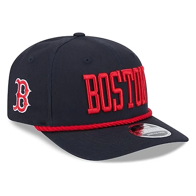 Boston Red Sox Navy Wordmark Roper 9SEVENTY Snapback Hat
