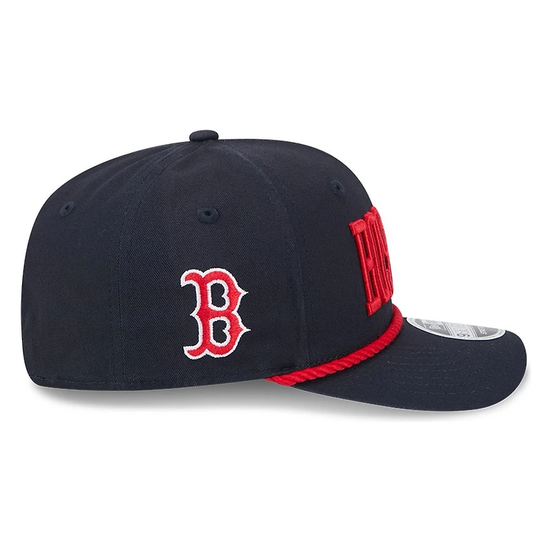Boston Red Sox Navy Wordmark Roper 9SEVENTY Snapback Hat