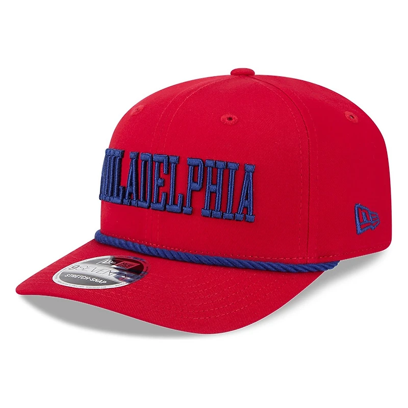 Philadelphia Phillies Red Wordmark Roper 9SEVENTY Snapback Hat