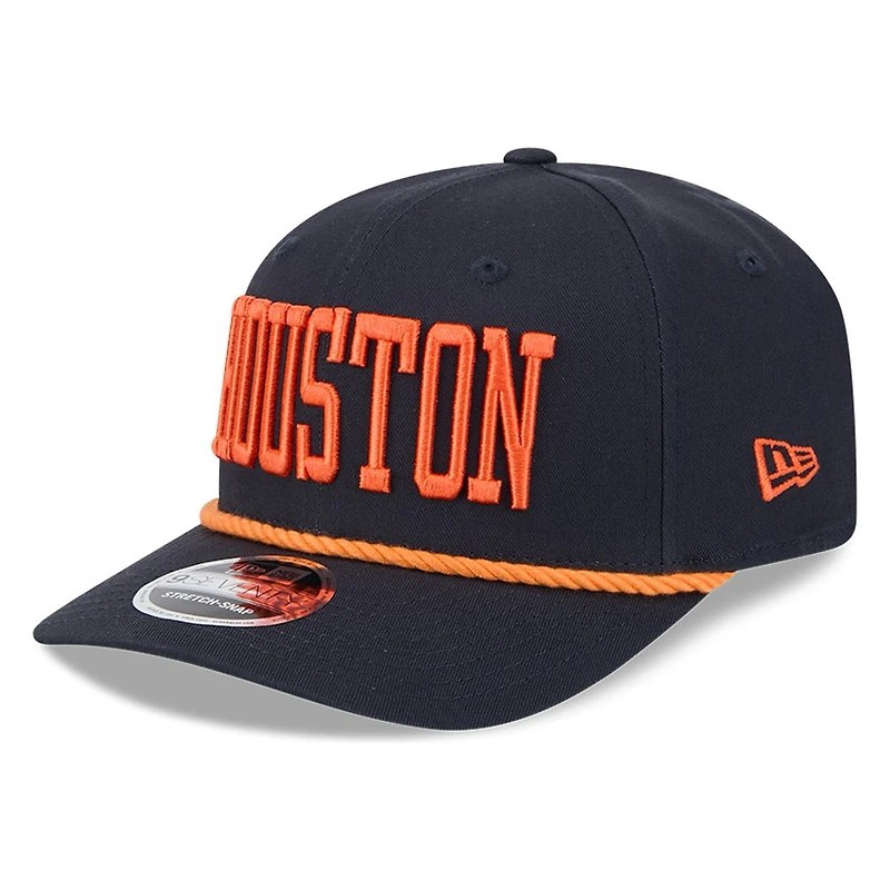 Houston Astros Navy Wordmark Roper 9SEVENTY Snapback Hat