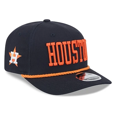 Houston Astros Navy Wordmark Roper 9SEVENTY Snapback Hat